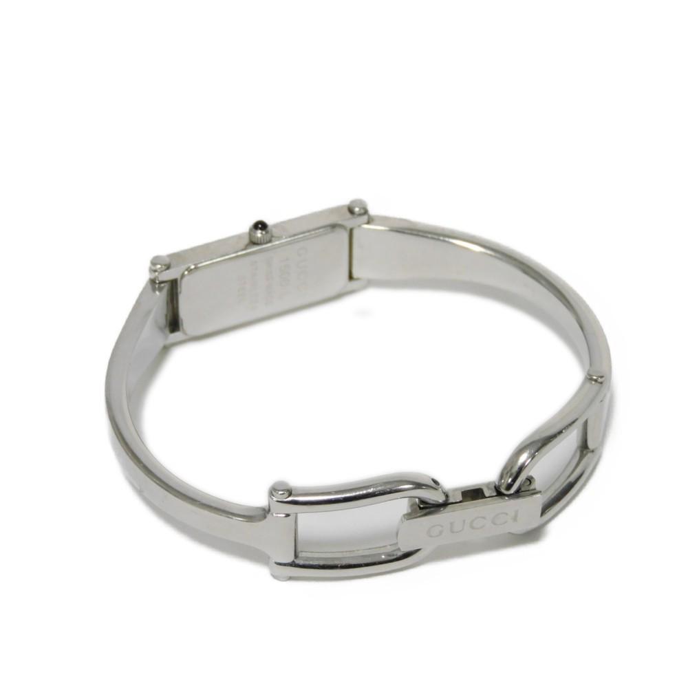 Used 9539 Bangle Watch 1500L 7975 Black Dial Quartz Stainless Steel Women's from Japan AUTHENTIC