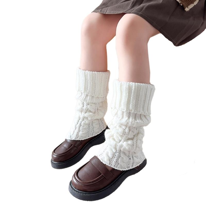 Fashion Knit Leg Warmers for Little Girls Knee High Socks for Dress Toddler Winter Slouchy Socks Thicken Warm Leggings