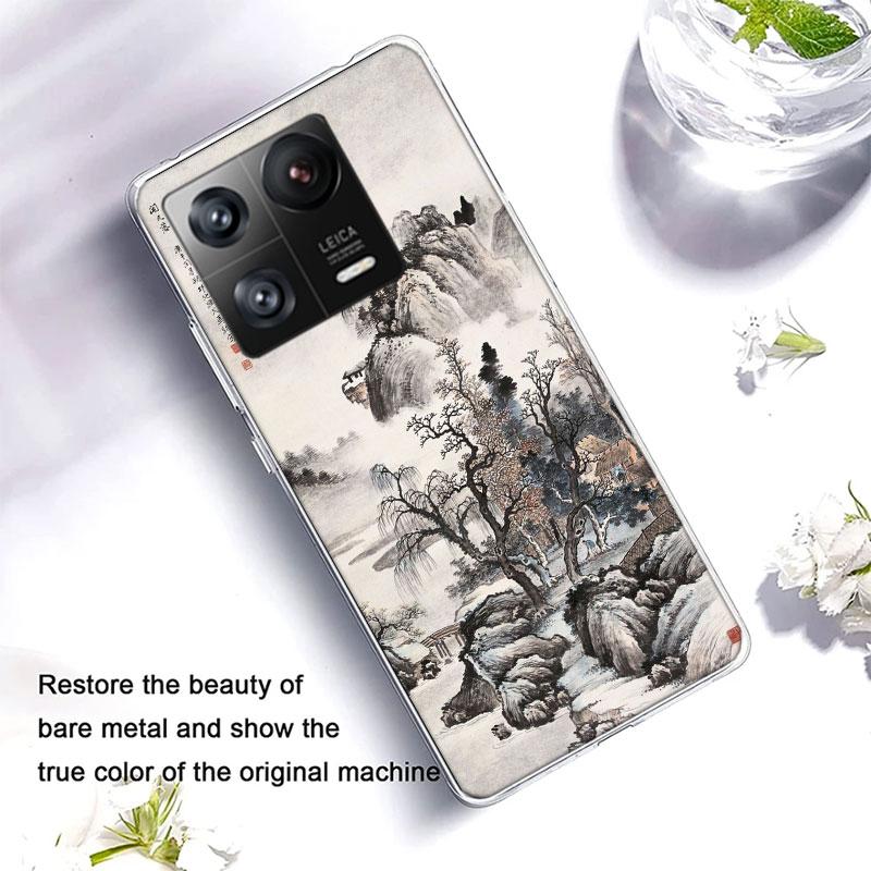 Chinese Style ink Painting Art Phone Case For Xiaomi Poco F7 Ultra X7 X6 M8 M7 M6 M4 M3 Pro X4 Mi 15 15T 14 14T 12T 12S 10T Pro
