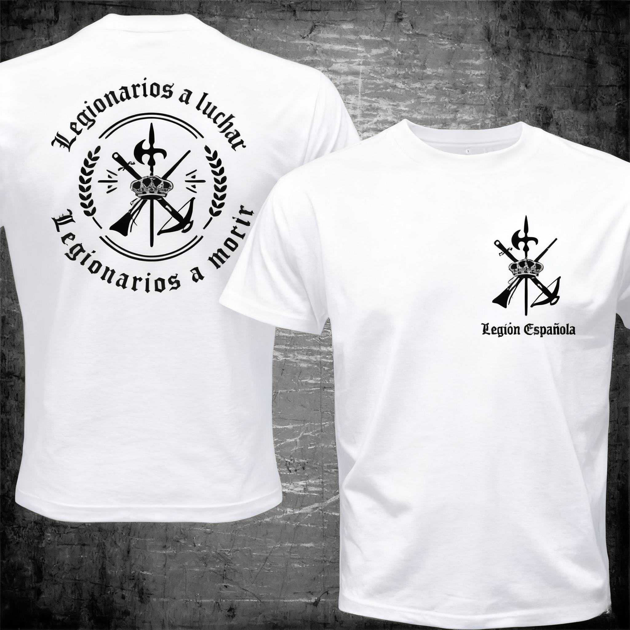 

Legion Spanish Cotton TShirt Vintage Streetwear Casual Mens Fashion Military Emblem Apparel - Men s Summer Cotton Graphic Tee S разноцветный
