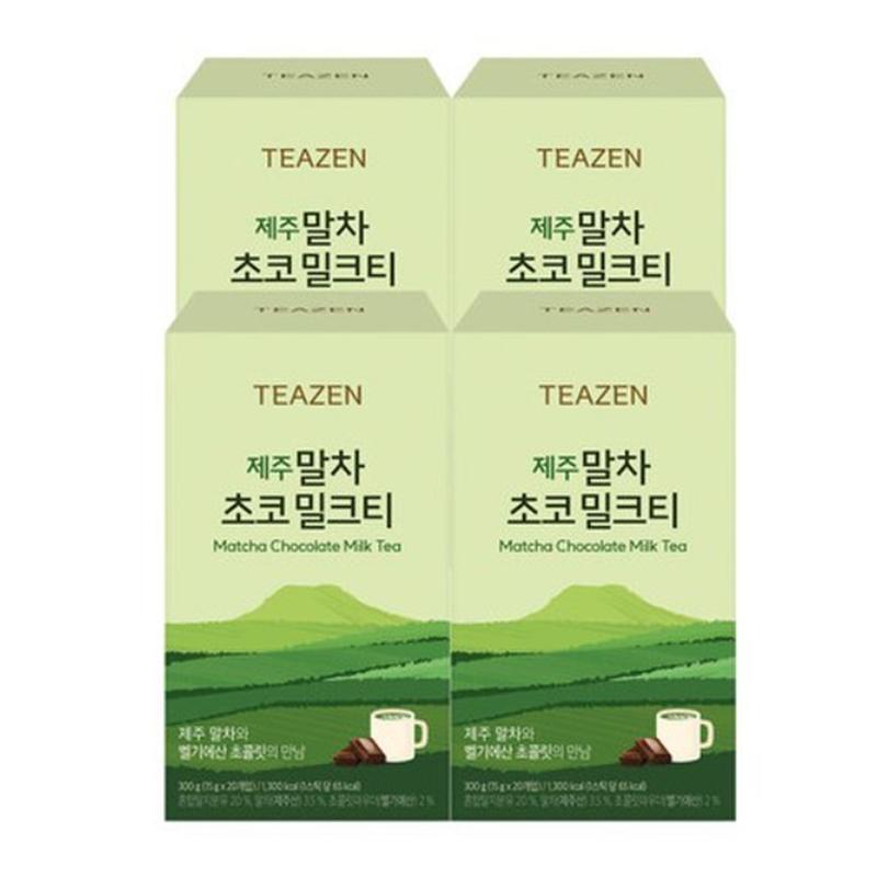 Teazen Matcha Czekoladowa Herbata Mleczna w Proszku 15g (5 opcji)