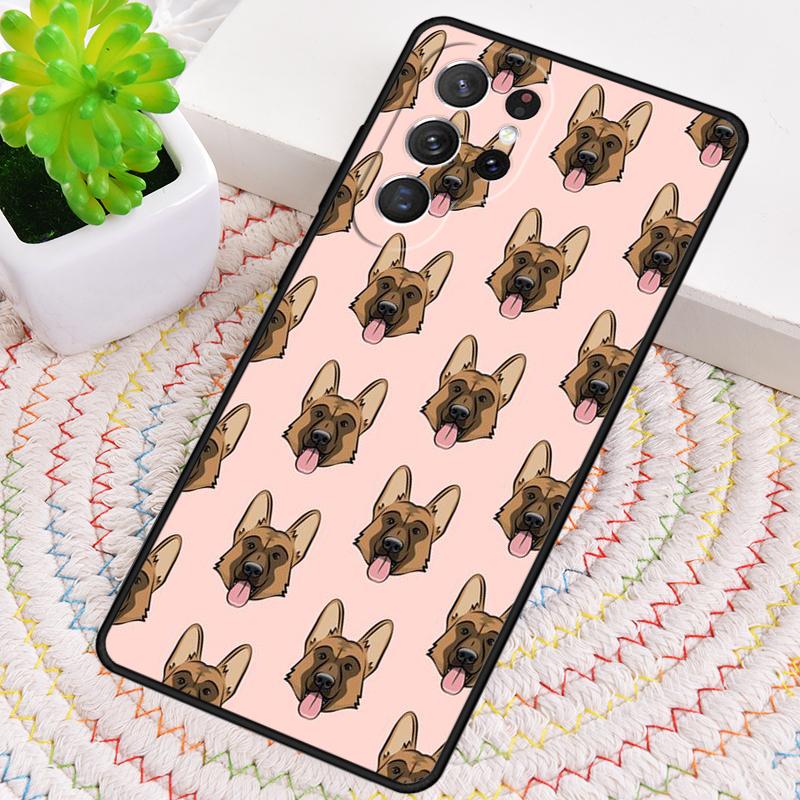 German Shepherd Dog pattern Silicone Phone Case For Samsung Galaxy note 10 pro S26 S25 S24 S23 S22 S21 Plus S25Ultra Capa Cover