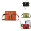 Elegant Vintage Style Pu Leather Crossbody Bag For Women In Brown Chic Small Square Design
