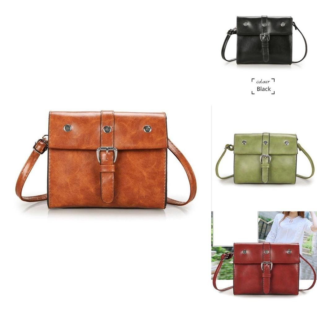 Elegant Vintage Style Pu Leather Crossbody Bag For Women In Brown Chic Small Square Design