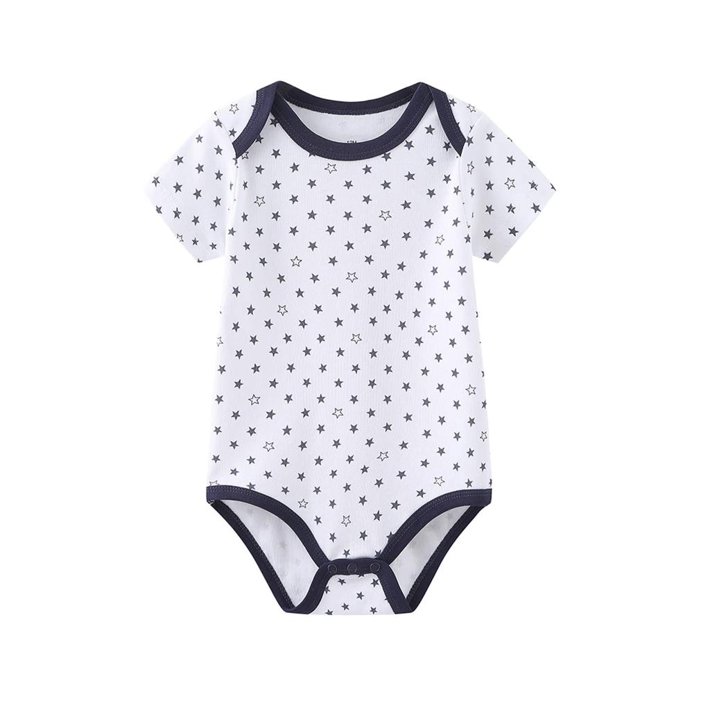 MAMIMAKA Baby Short Sleeve Newborn Baby Clothes for Boys and Ages Months Bodysuit, One-Piece, Girls, 5-Piece Bodysuit-09, 6-9