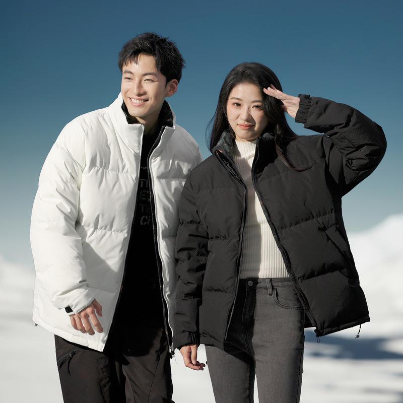 Men's High-Quality Winter Down Jacket: Warm Business Style with Thickened Stand Collar for Teens and Adults.