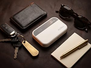 Tragbarer 5G WiFi 6 Router, 300Mbps, 32 Geräte, 3000mAh, SIM Frei EU