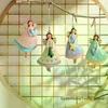 4PCS/Set Vintage Angel Hanging Decor Fantasy Wooden Xmas Tree Hanging Ornament Decor For Home New Year Gift Christmas Decor