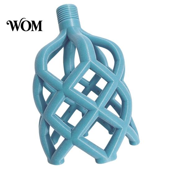 Shower Head Head, 3D Printed Hollow Woven Rainfall Sprayer, Clog-Free Self Cleaning Easy Clean Installation Bathroom Accessory Full Body
