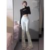Spicy Girl White High-Waist Flared Jeans for Women - Spring 2025 Collection