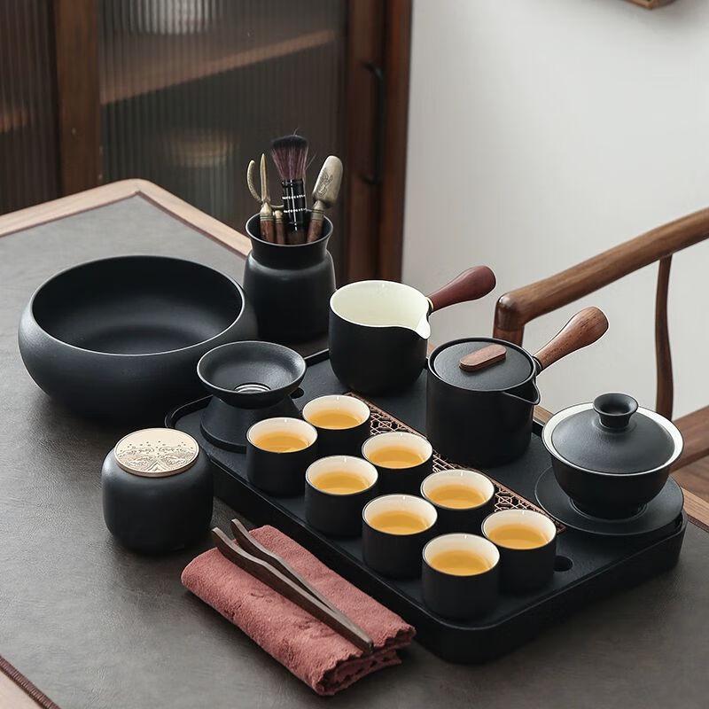 Zen Black Pottery Kung Fu Tea Set