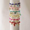 18K Gold Plated Brass Bohemian Holiday Ocean Style Metal Charm Pendant Colorful Rope Bracelet Summer Style Charm Zircon
