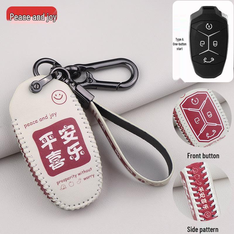 Lynk & Co 01/02/03/03+/05/06 Key Case: Car Protective Shell with Cartoon Buckle Chain
