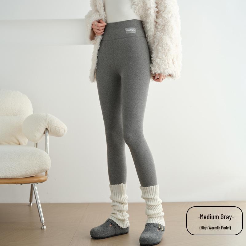 

Women s High Waist Ribbed Cotton Leggings - Plus Velvet Thickening, Warm Outerwear for Autumn/Winter L (110-130 jin)