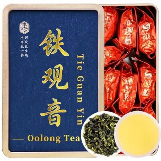 XIXICHA Tieguanyin Oolong Tea Anxi Organic Cultivation 128g (16 Bags) Chinese Fujian High Mountain Leaves 100 Healthy Additive-Free Gift