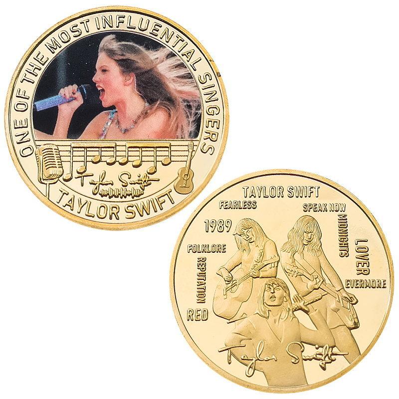 

Taylor Swift Commemorative Badge, Set, Collectible Coins, Gift Badges, Metal Crafts, Commemorative Medals