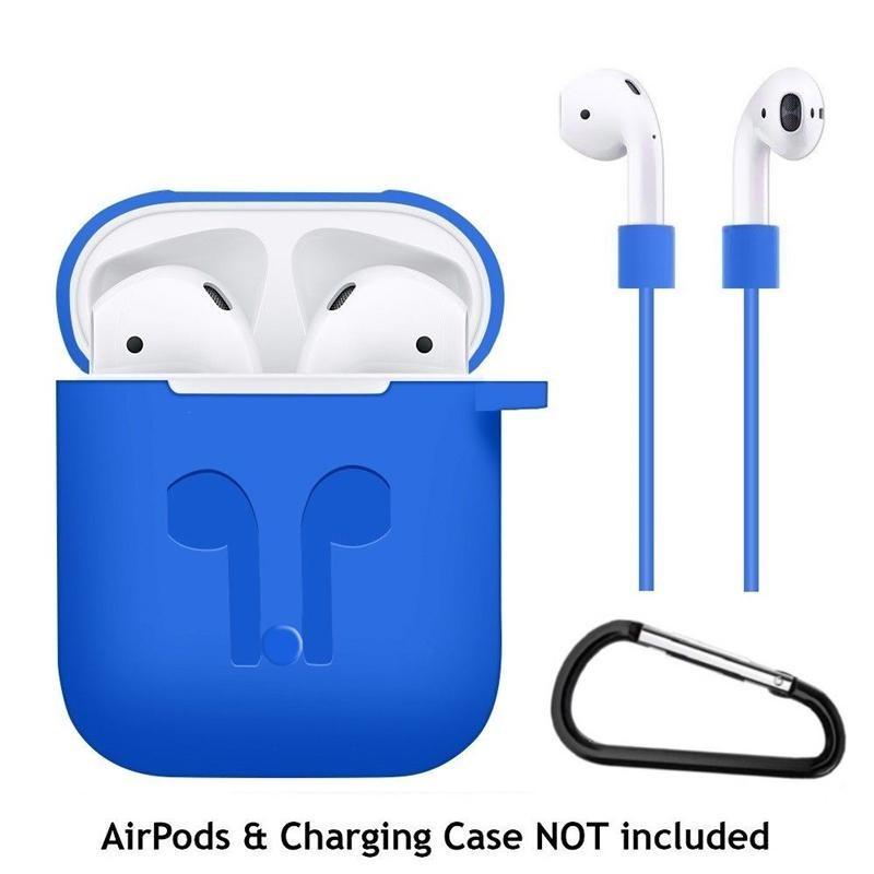 Airpods Protective Case Set Silicone Flip Style Trendy Solid Color