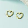 Korean Peach Heart Shaped Earrings for Women - Chic, Elegant, and Trendy