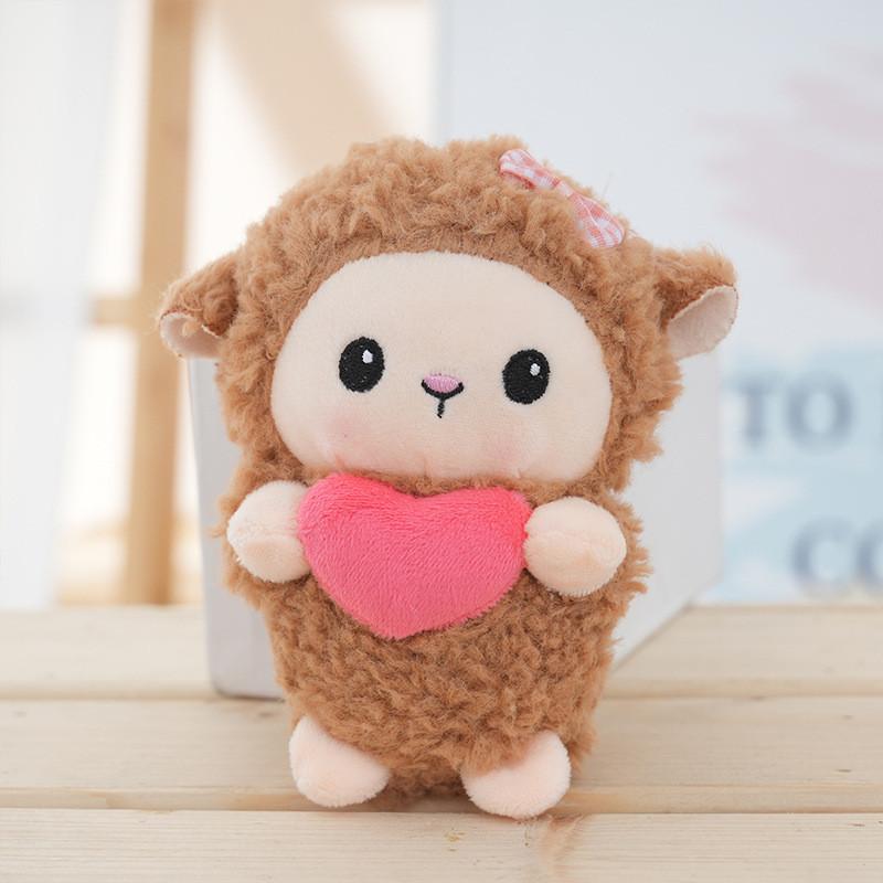 Plush Sheep Keychain With Soft Pp Cotton Filling For Cute Bag Accessories
