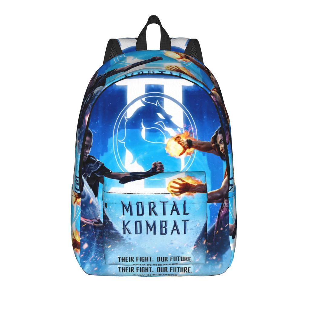 Mortal Kombat II Moive 2026 Cool Backpack Sports High School Hiking Travel Daypack for Men Women Laptop Computer Shoulder Bag