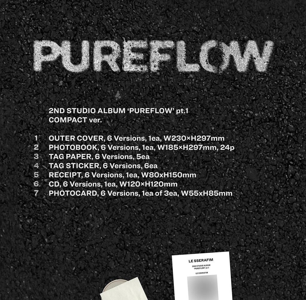 [POB] LE SSERAFIM [PUREFLOW] pt.1 2nd Studio Album (Compact ver.)