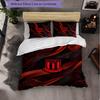Stoke City Football 3 Piece Bedding Set Soft Duvet Cover Set with Pillowcases Printed Bedroom Decor Set for Home