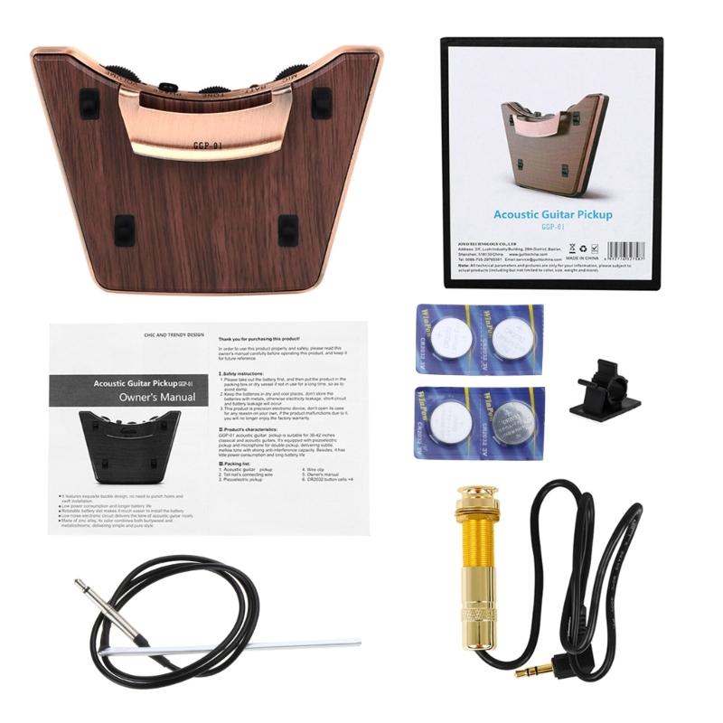 

GGP-01 Acoustic Guitar Pickups Soundhole Pickup Guitar Pickup Guitar Soundhole Double Pickup for Classic Acoustic Guitar 1