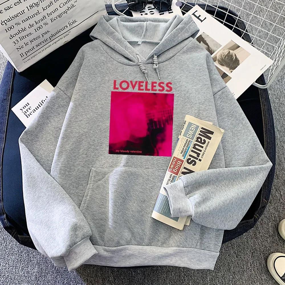 Loveless Song Printing Hoody My Bloody Valentine Rock Band Hoodies Moletom Hip Hop Fashion Graphic Streetwear Women Clothing