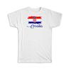 Croatia Flag Croatian Country Expat T Shirt