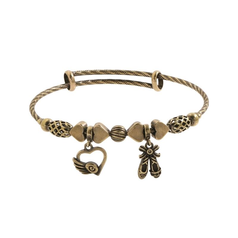 

Pendant Bangles Geometric Vintage Bracelet Fashion Wrist Jewelry Brass Texture Suitable for Daily and Party Wear 1