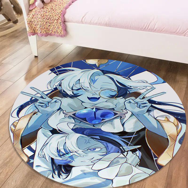 Cookie Run Kingdom Round Area Rug,Carpet Rug for Living Room Bedroom Sofa Playroom Decor,Non-slip Floor Mat18