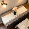Decoratieve Koffietafel Runner Retro Runner, Bloemen Kantrand Eetkamer Stofbestendig Boho Linnen Meubelbeschermer voor Dressoir, Tafel, TV-meubel,