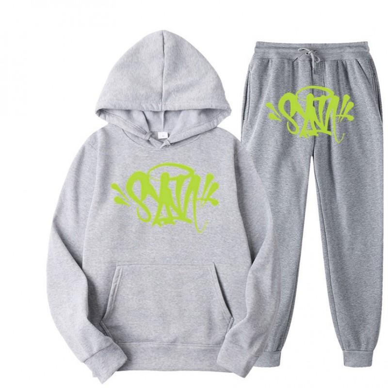 Set Felpa Streetwear Uomo Donna Outfit Casual Felpa con Grafica Stampata Syna Tuta