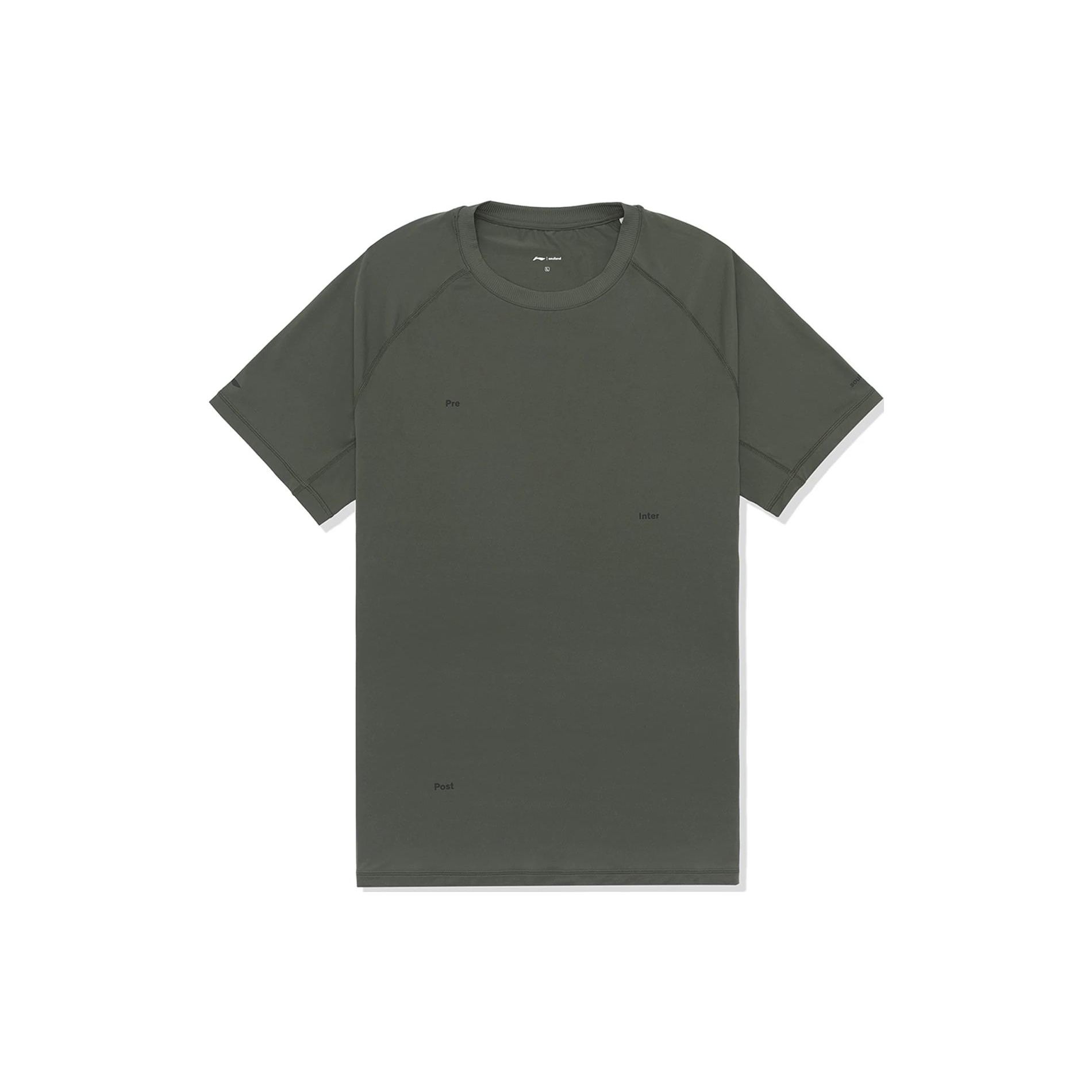 

Li-Ning X Soulland Co-Branded Logo Print Slim Fit T-Shirt Men Tops Green ATSSC73-1