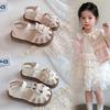 Girls' Toddler and Little Kids' Closed-Toe Sandals2026Summer New Style Little Girl's Bunny Bow Solid Color Hollow Sandals