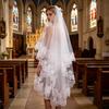 Long White Wedding Veil Elegant Floral Lace Edge Bridal Veils White Wedding Veil Bridal Hair Accessory for Bride Wedding Party
