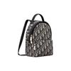 Dior Rider Oblique Classic Monogram Embroidered Leather Mini Backpack Kids Backpacks Beige Blue M1524STZL-M928