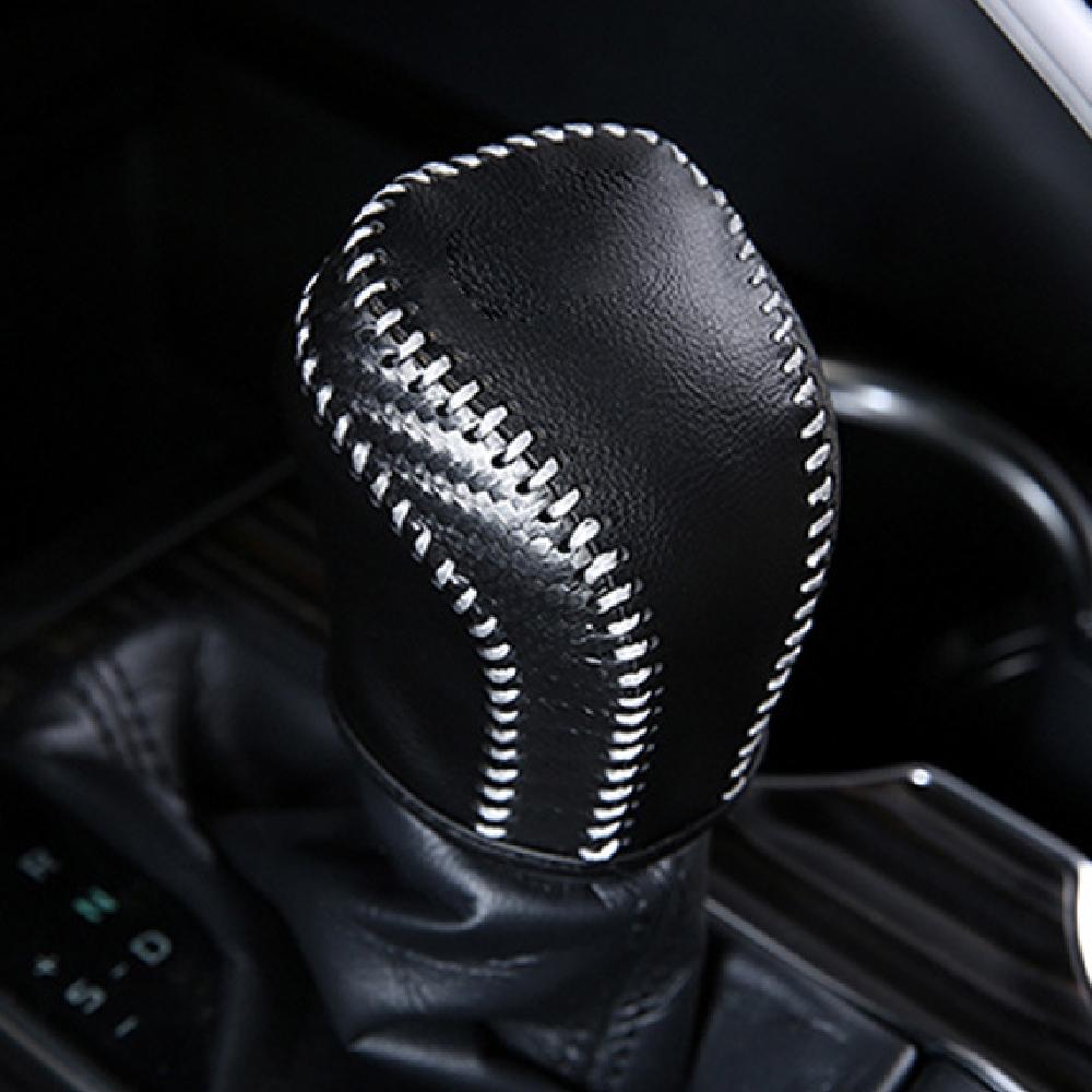 Leather Car AT Gear Shift Knob Cover Gear Head Collars for Toyota Camry 70 Corolla 2019 2020 2025 Interior Accessories