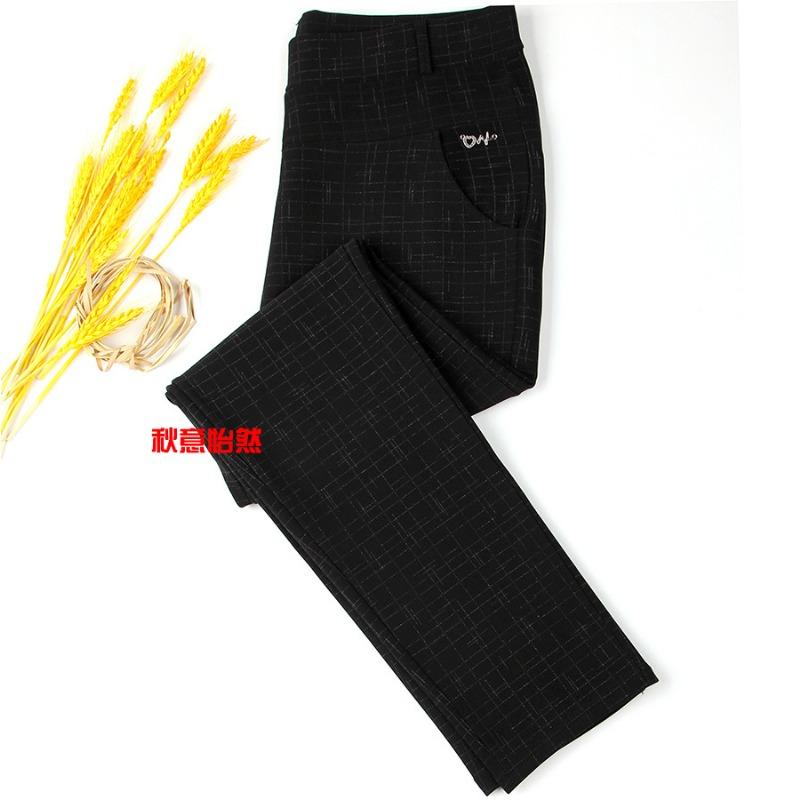 

Pants Women s Outer Wear Fiber Pants Medium Old Women s Pants Long Casual Pants Grandma Pants Striped Pants Plaid Pants Loose High Waist 3XL [90-62.5kg