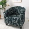 Stretch Printed Club Chair Slipcover Washable Armchair Protector Tub Sofa Cover For Living Room Furniture