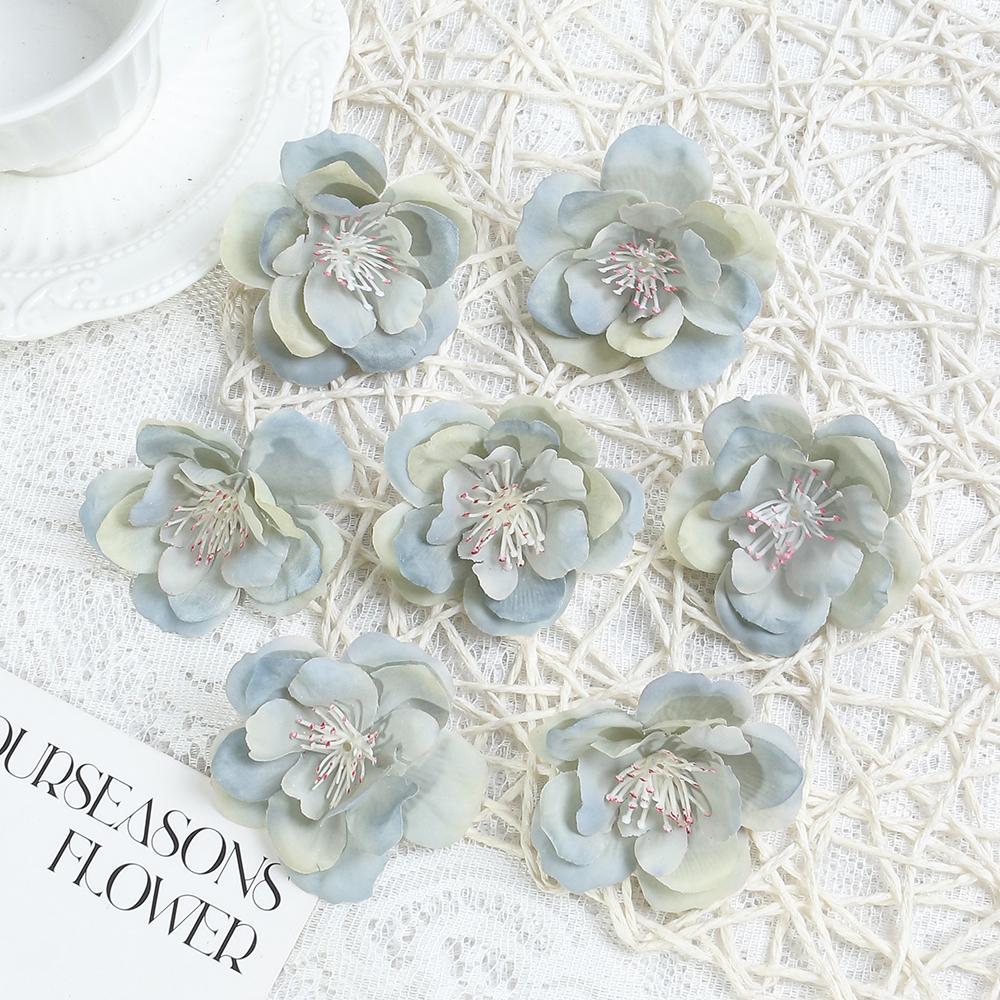 20/30 шт. Искусственная хризантема Легкая роскошь Маленькая искусственная шелковая головка цветка Домашний декор Платье Свадебное украшение DIY Венок 20Pcs