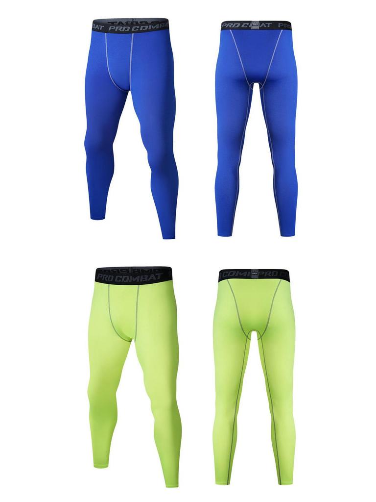 Men's Compression Sports Pants - Sweat-Wicking, High Elasticity, Breathable, Tight-Fitting for Basketball & Running.