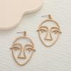 Spersonalizowane Kolczyki Sztyfty, Proste Puste Kolczyki Sztyfty Face Palm