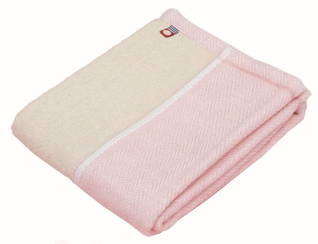 Prairie Dog Gauze and Pile Reversible Face Towel COREG-F-PI Pink/Natural