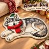 2D Cat-Shaped Area Rug Anti-fouling Cartoon Carpet Soft Home Decor Carpet  Bedrooms