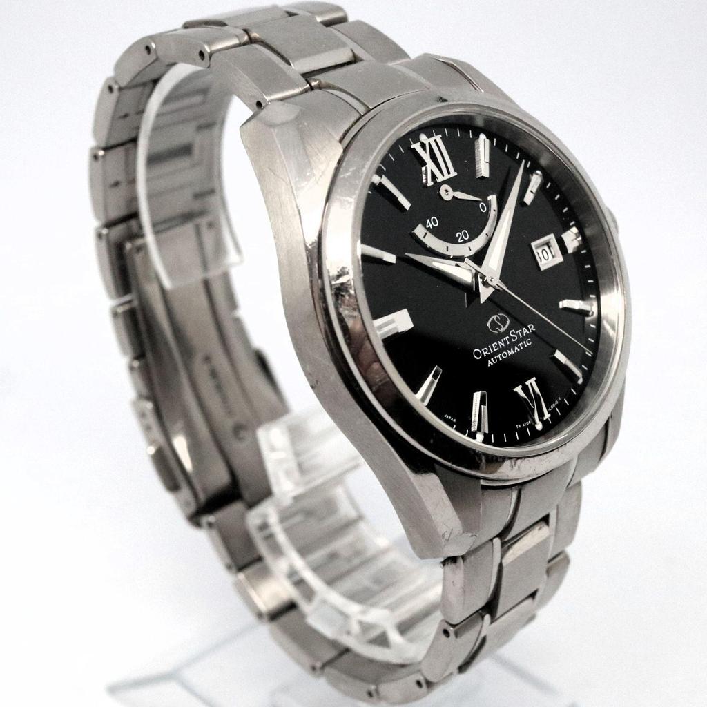 Used [Working item] ORIENT STAR Urban Standard Titanium WZ0051AF Black Automatic Winding