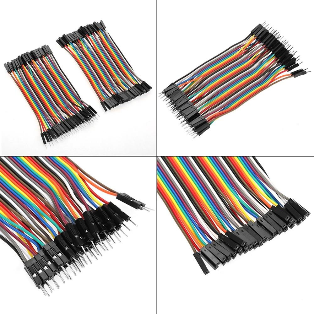 3 PCS M To F / M To M / F To F Breadboard Jumper Wires 40 Pin Ribbon Cables Dupont Wire Arduino