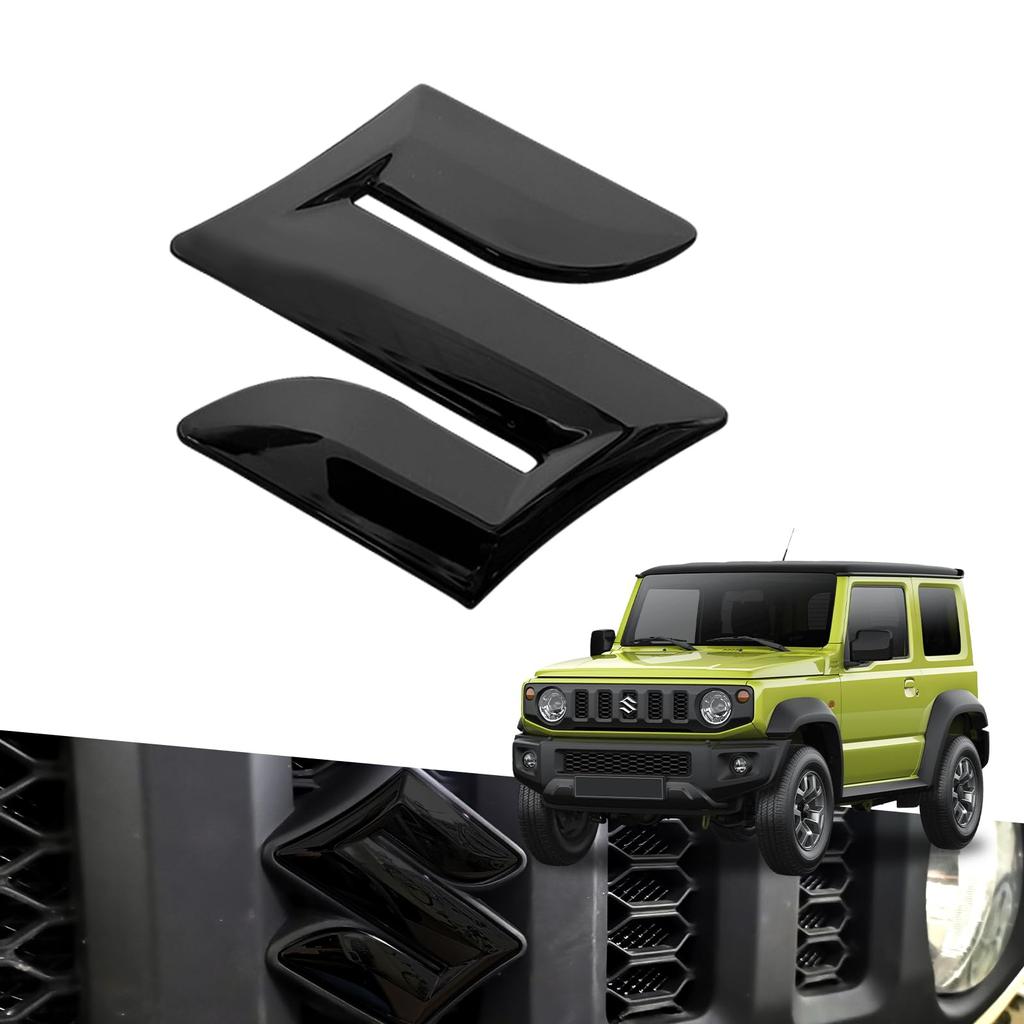 New Suzuki Design S Emblem for Jimny No need to remove original Protective film and stain 3D design for easy JB64/JB74. logo. Damage-free