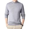Men’s Thick Fleece Lined Mock Neck Mink Blend Knit Sweater