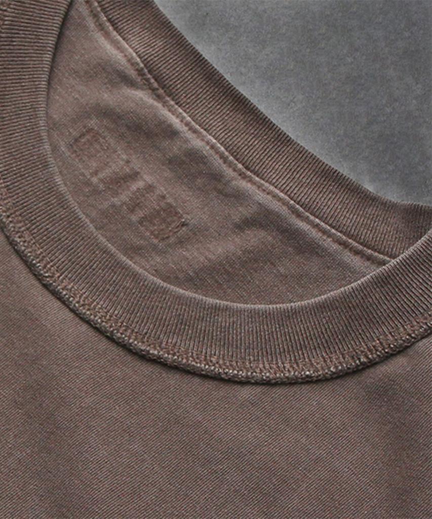 Keuligeon Pigment 3 Stitch Semi-Oversized Short Sleeve Tee Faded Brown